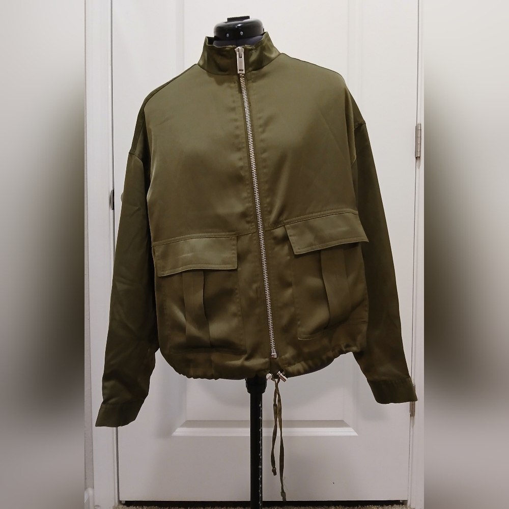 Jaclyn Smith Green Bomber Jacket